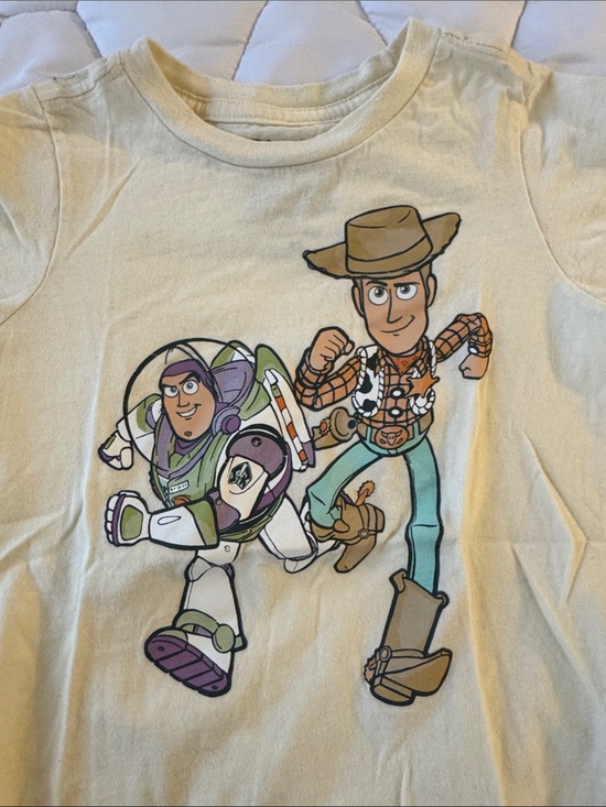 Disney Other - Disney Toy Story Buzz Lightyear & Woody Graphic Tee - Light Yellow